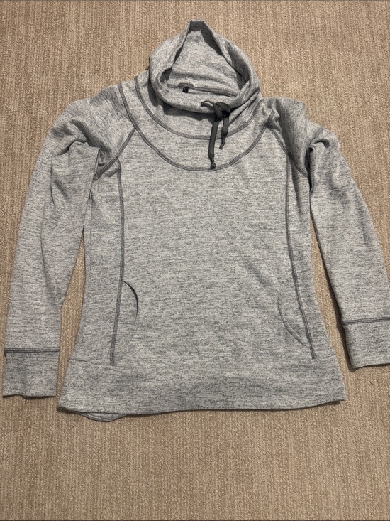 Kuhl Tops - Kuhl Women's M Lea Pullover Gray Cowl Neck Drawstring Kangaroo Pocket Outdoor